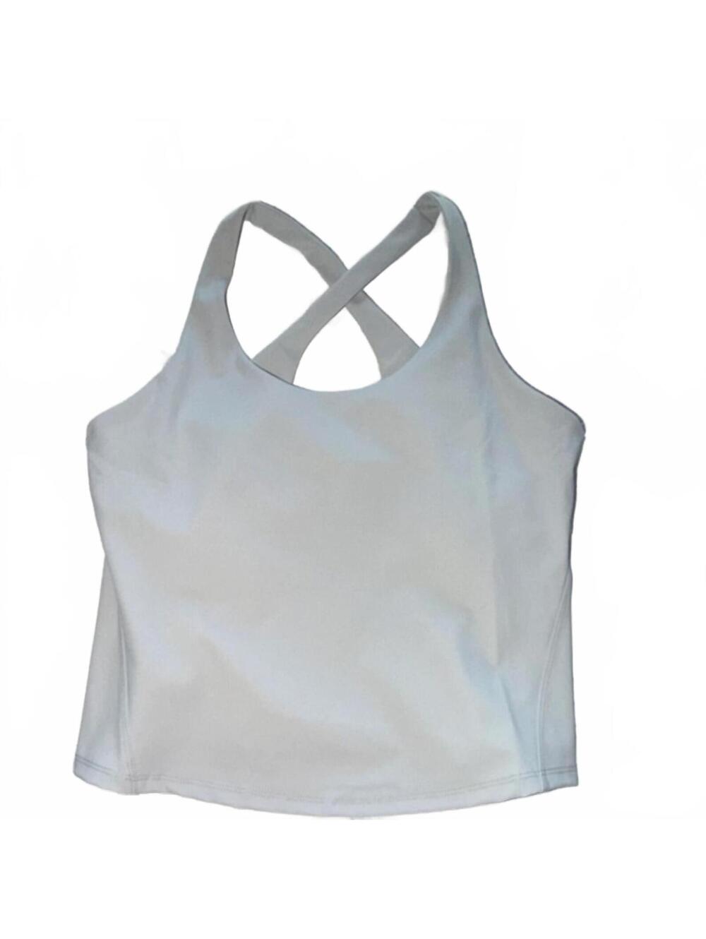 SPANX Get Moving Contour Crossback Shelf Tank In Cloudy Grey - S - NWT